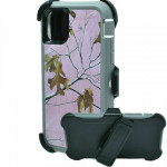 Premium Camo Heavy Duty Case with Clip for iPhone 14 6.1 (Tree Pink)